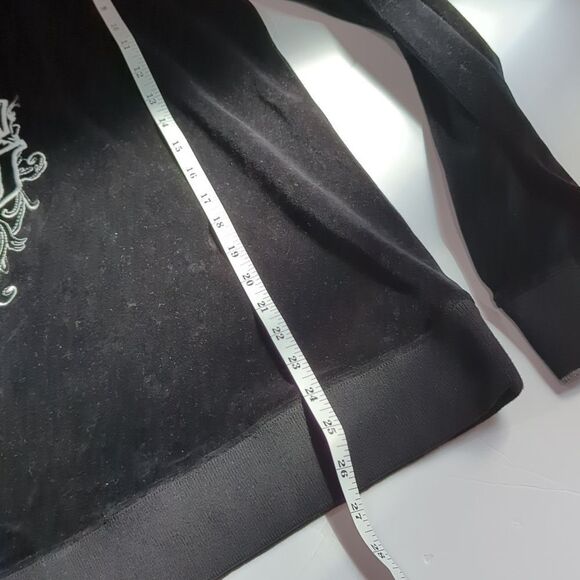 Robert Graham Top Mens Medium Black Velour Pullover Embroidered Logo - Picture 8 of 8